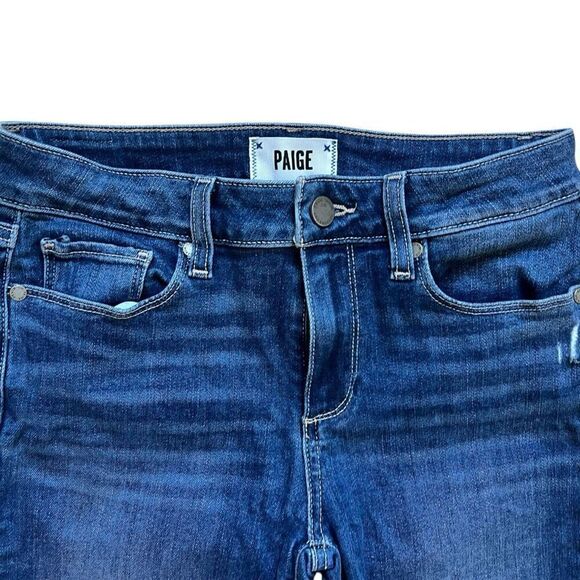 Womens Paige Verdugo Ankle Roadhouse Destructed Distrssed Jeans - Sz 27 - Picture 3 of 4